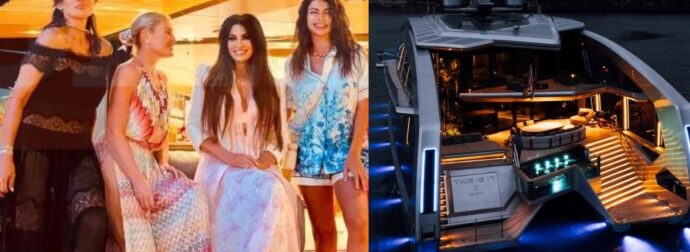 Οι διακοπές της Κίμπερλι Γκιλφόιλ: Βόλτες στο Ιόνιο με την Lamborghini των θαλασσών και οι selfies με τις φίλες της